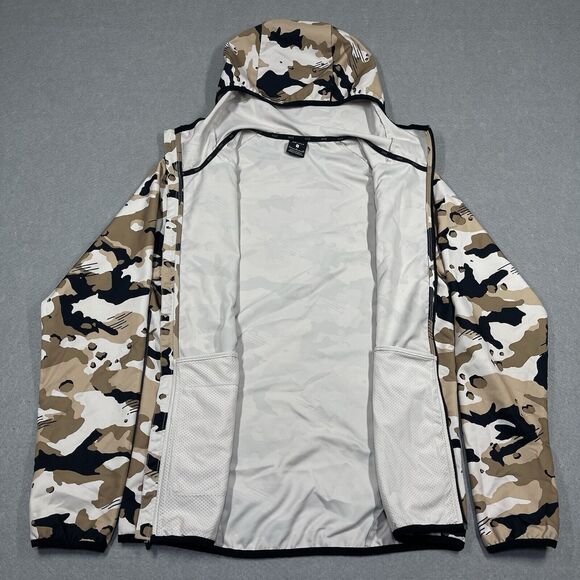 Nike Jacket Men Small Desert Camo Windbreaker Training DriFit Hoodie Lightweight - Picture 5 of 13